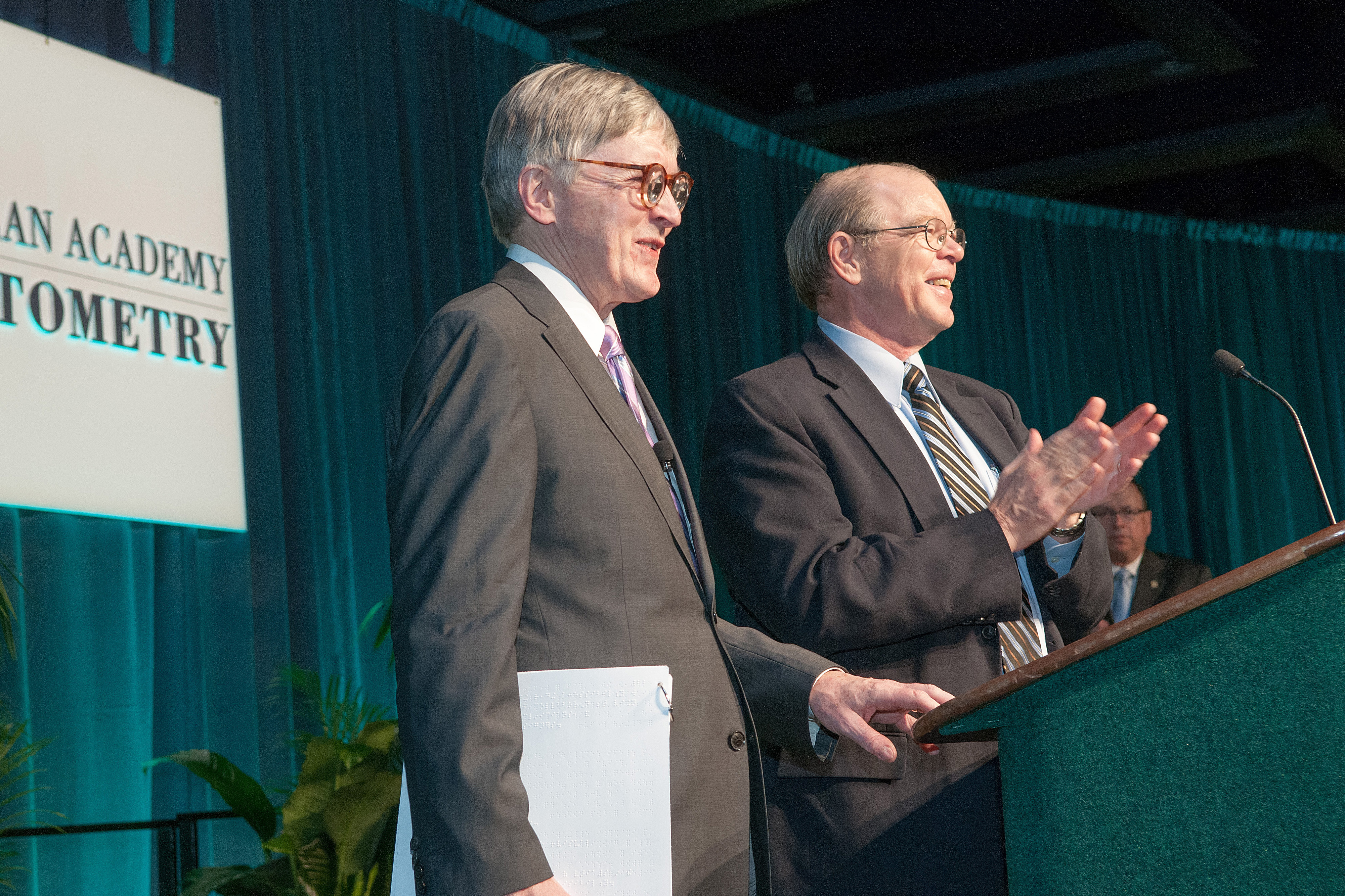 Gordon being introduced by Chris Johnson at the 2013 Prentice Award Lecture