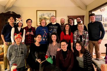 Lab members at the 2018 Holiday Party hosted at Gordon's home.